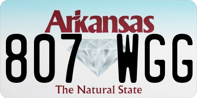 AR license plate 807WGG