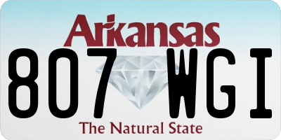 AR license plate 807WGI
