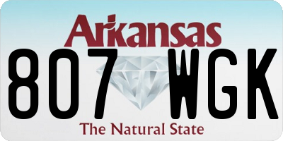AR license plate 807WGK