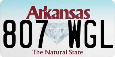 AR license plate 807WGL