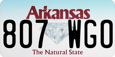 AR license plate 807WGO