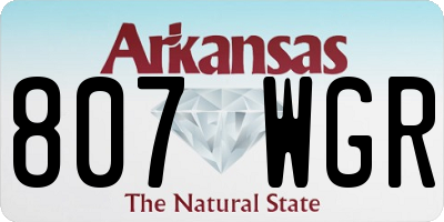AR license plate 807WGR