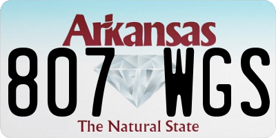 AR license plate 807WGS
