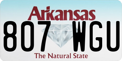 AR license plate 807WGU