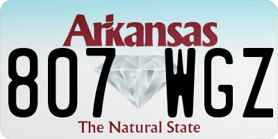 AR license plate 807WGZ