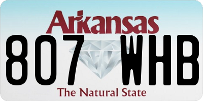 AR license plate 807WHB