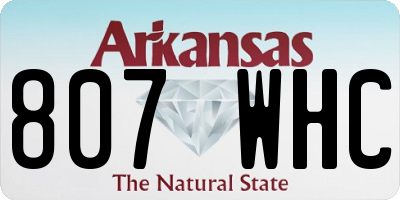 AR license plate 807WHC