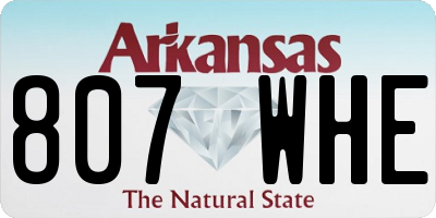 AR license plate 807WHE