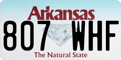 AR license plate 807WHF