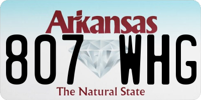 AR license plate 807WHG