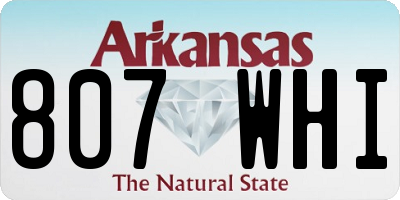 AR license plate 807WHI