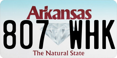 AR license plate 807WHK