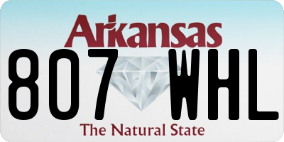 AR license plate 807WHL