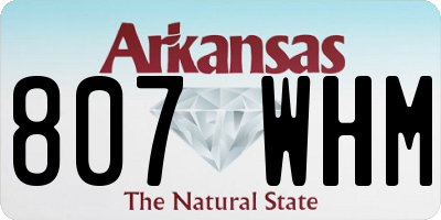 AR license plate 807WHM