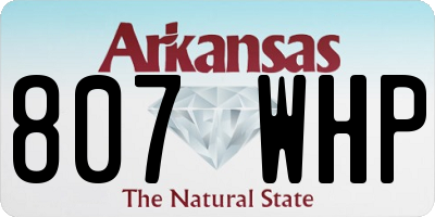 AR license plate 807WHP