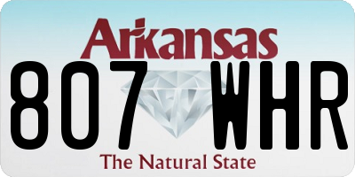 AR license plate 807WHR
