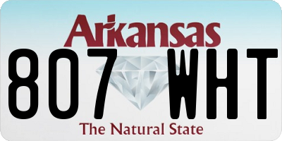 AR license plate 807WHT