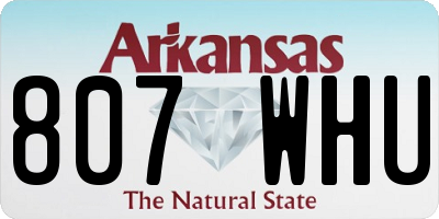 AR license plate 807WHU
