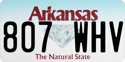 AR license plate 807WHV