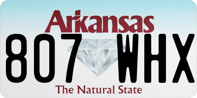 AR license plate 807WHX