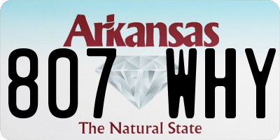 AR license plate 807WHY