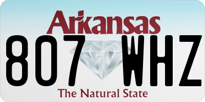AR license plate 807WHZ