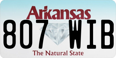 AR license plate 807WIB