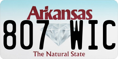 AR license plate 807WIC