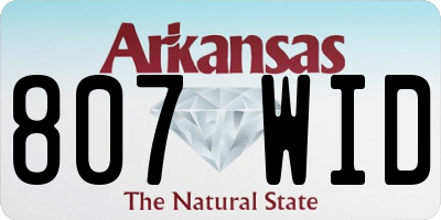 AR license plate 807WID