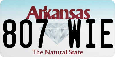 AR license plate 807WIE
