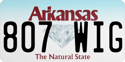 AR license plate 807WIG