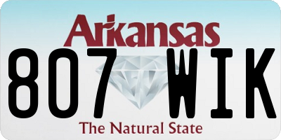 AR license plate 807WIK