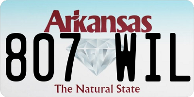 AR license plate 807WIL