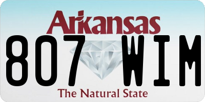 AR license plate 807WIM
