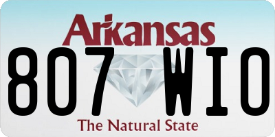 AR license plate 807WIO