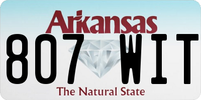 AR license plate 807WIT