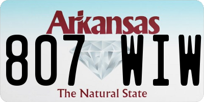 AR license plate 807WIW