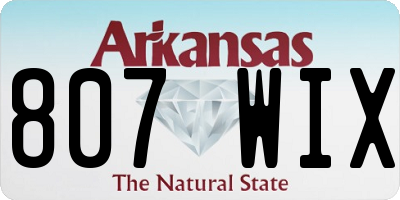 AR license plate 807WIX