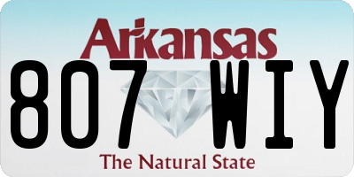 AR license plate 807WIY