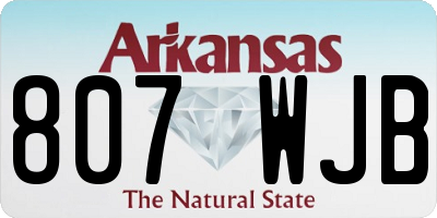 AR license plate 807WJB