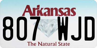 AR license plate 807WJD