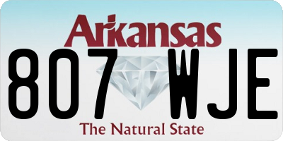 AR license plate 807WJE