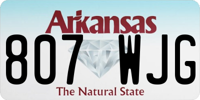 AR license plate 807WJG