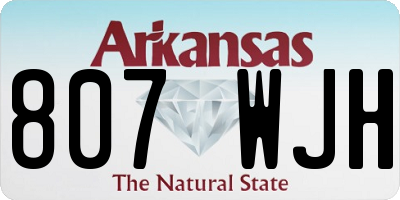 AR license plate 807WJH