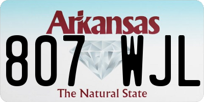 AR license plate 807WJL