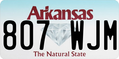 AR license plate 807WJM