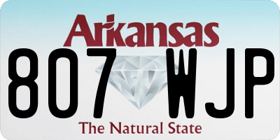 AR license plate 807WJP