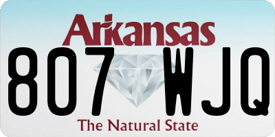 AR license plate 807WJQ