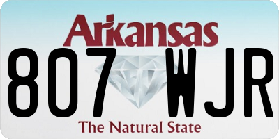 AR license plate 807WJR