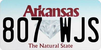 AR license plate 807WJS